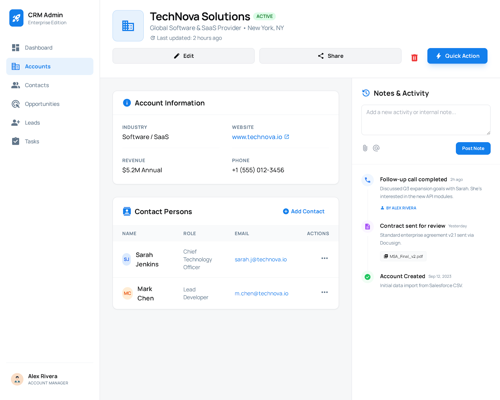 Website workspace screenshot